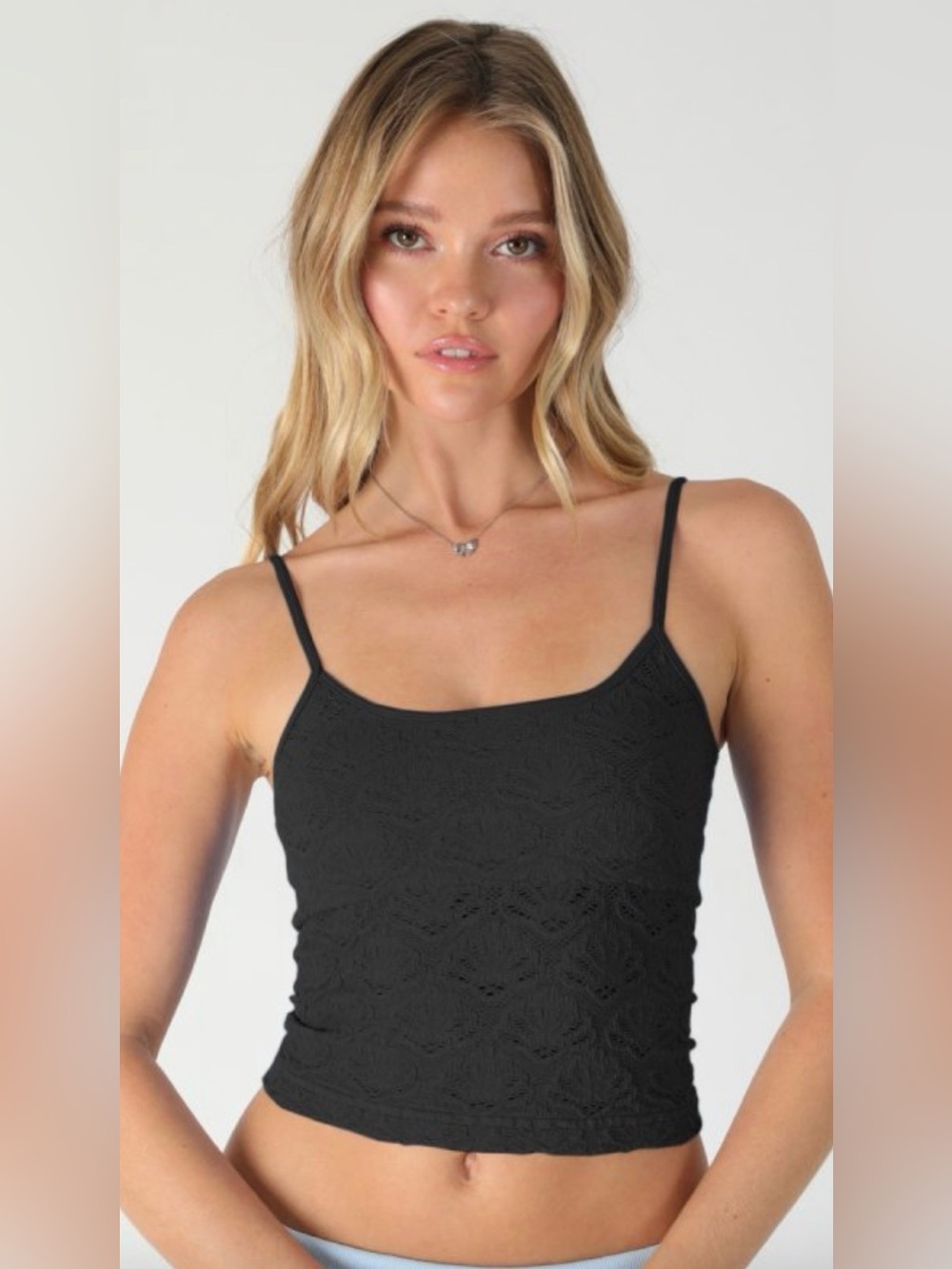 Nikibiki - floral textured lace cami